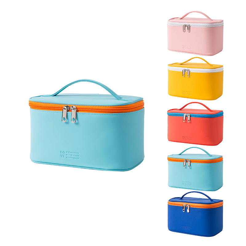 New Pu Portable Cosmetic Bag Portable Cosmetic Case Large Capacity Storage Bag Cosmetic Storage Bag Storage Box