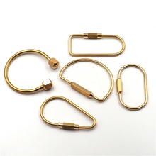 男女黄铜钥匙扣 个性创意纯铜多功能钥匙挂环 EDC工具金属钥匙圈