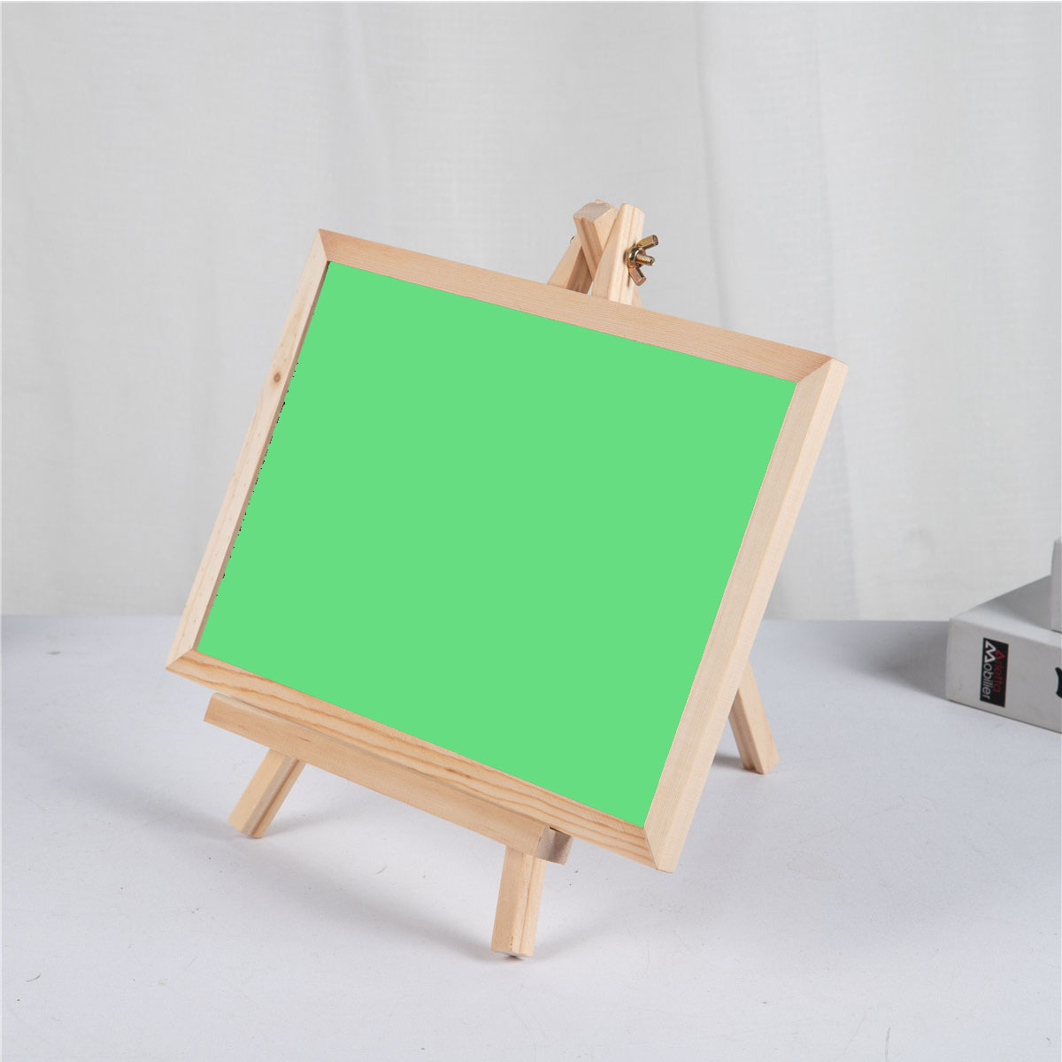 新款儿童小黑板书法字画板商店写字板带支架板家居可移动木质摆件