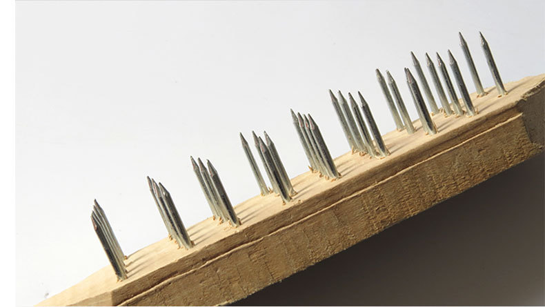 加厚木柄钢钉刷鱼鳞刷不锈钢丝刮鳞器清洁除锈刷除鳞刨工具家用