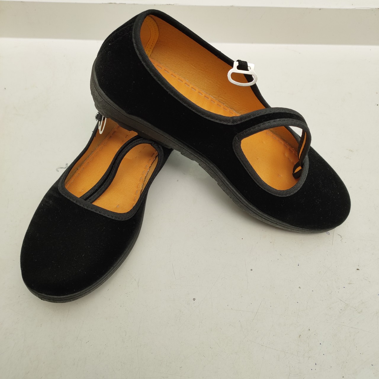 跑量款女布鞋防滑耐磨黑平绒一代酒店工作礼仪鞋广场舞蹈鞋地摊鞋