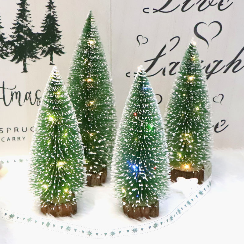 Mini Christmas Tree Christmas Window Desktop Decoration Simulation plus Snow White Cedar Christmas Tree Decorations Wholesale