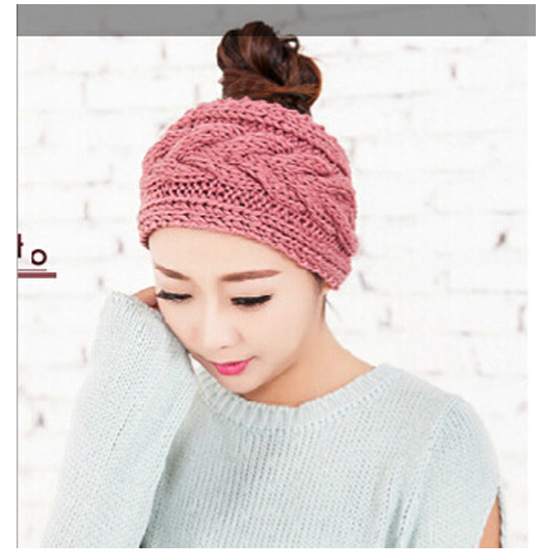 欧美时尚手工编织毛线蝴蝶结发带 学生洗脸护肤发箍服饰百搭头饰