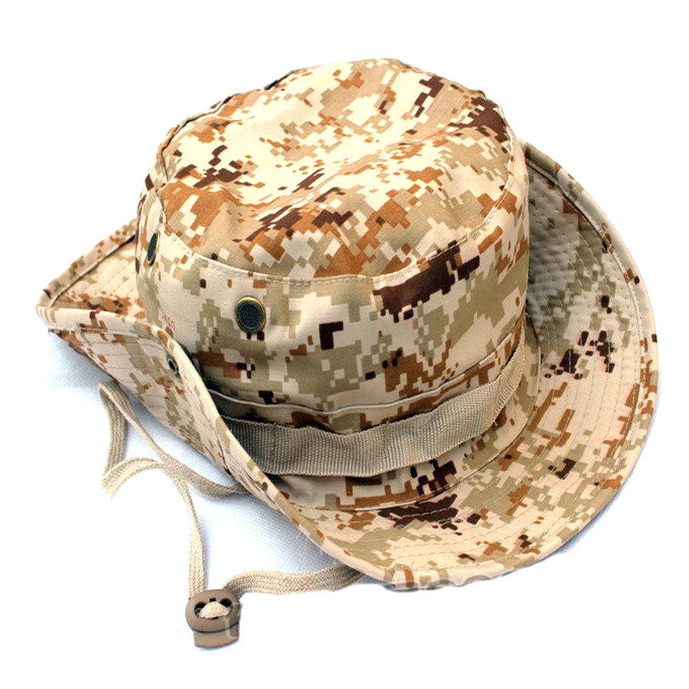 美军沙漠数码迷彩奔尼帽/户外圆边帽/翻边帽/全地形遮阳帽 帽子