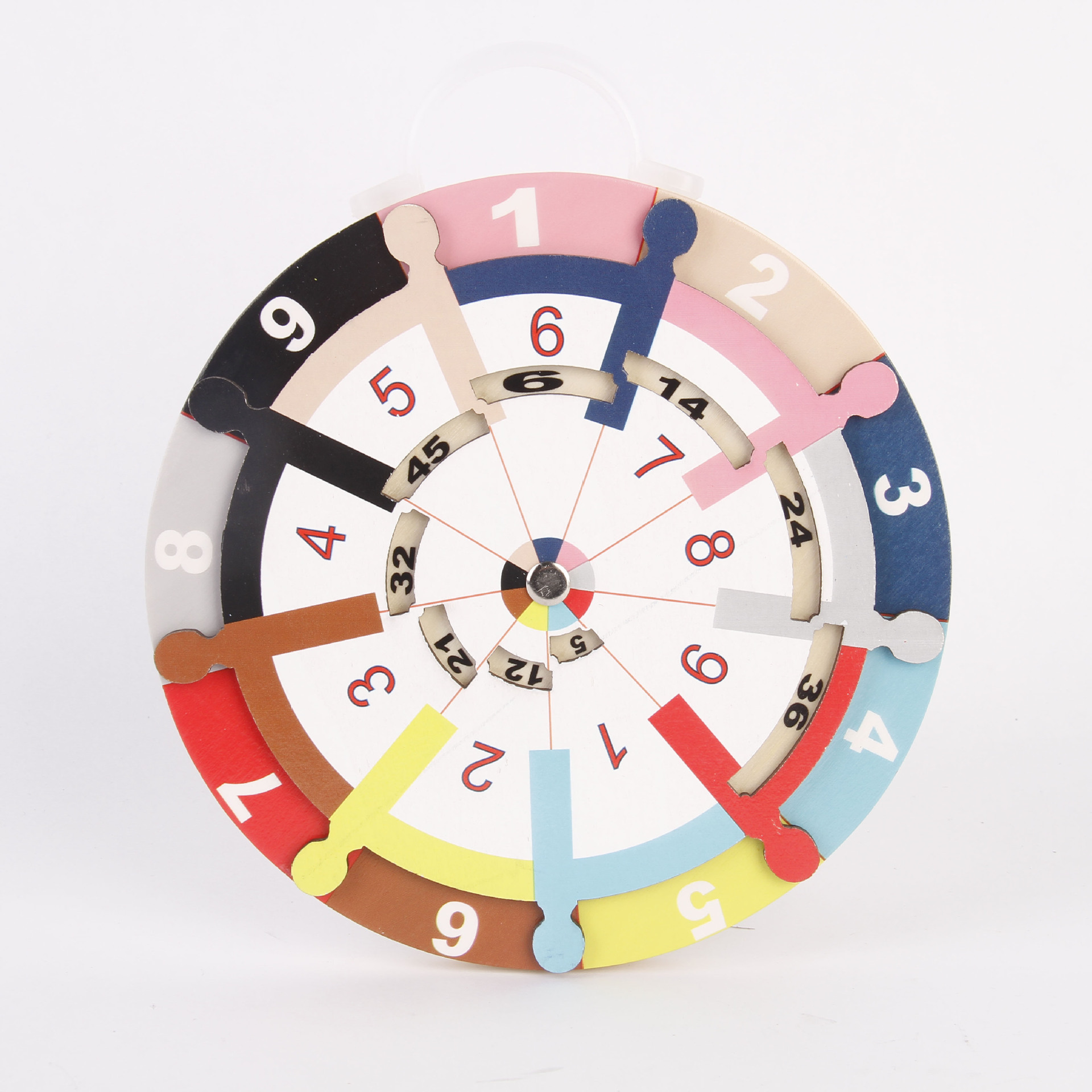 九九乘法口诀表一年级小学数学教具儿童99算数分解盘木质转盘玩具