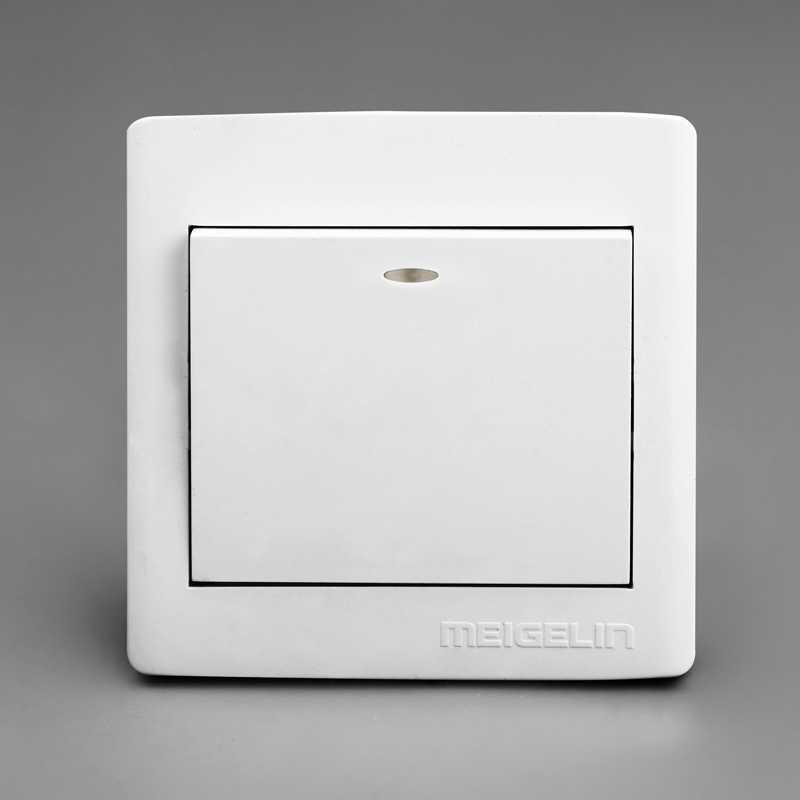 明装墙壁开关插座面板1开单位一位单开一开单控单联明线盒