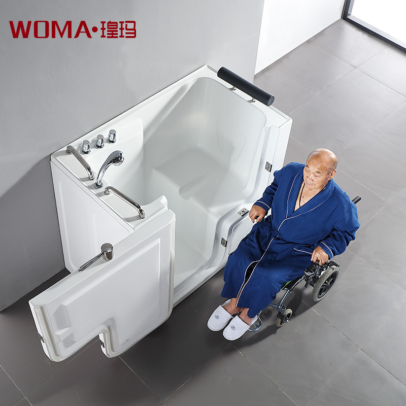 woma瑝玛卫浴无障碍浴缸侧面开门养老院步入式按摩浴缸