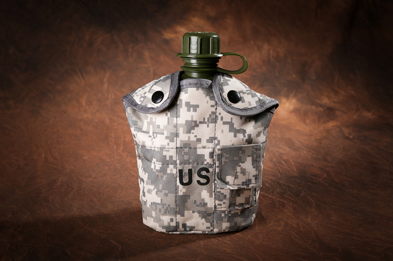us水壶户外军迷单兵野外生存迷彩水壶三件套男女四季运动水壶装备
