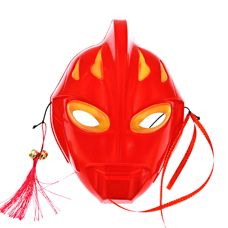 儿童节卡通奥特曼英雄超人面具咸蛋超人银河雷欧迪迦环保塑料面具