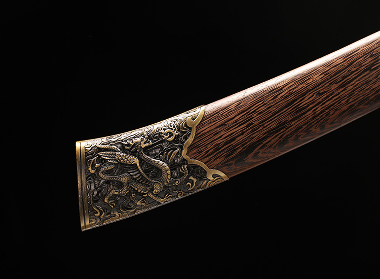 龙泉刀剑龙虎康熙花纹钢清代宝刀武术兵器唐横刀剑硬刀未开刃