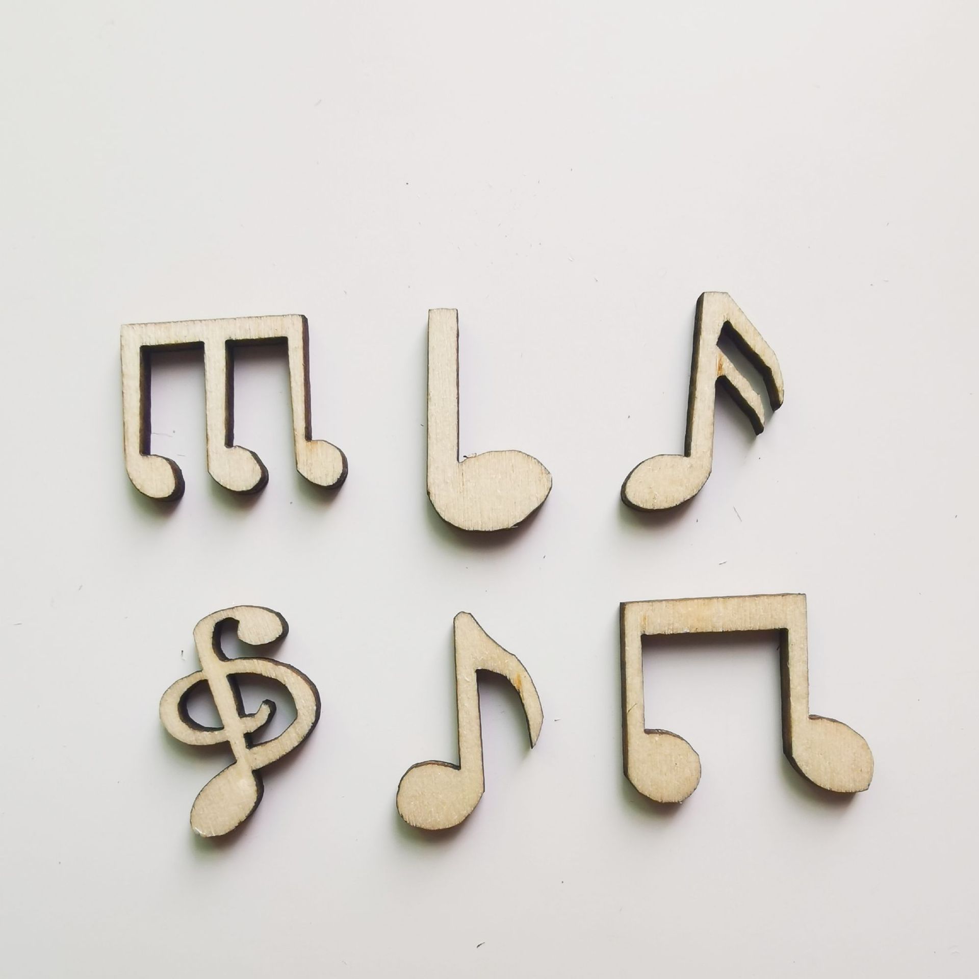 速卖通ebay热卖镂空木片 音符造型镂空木片小挂饰木片 现货批音符