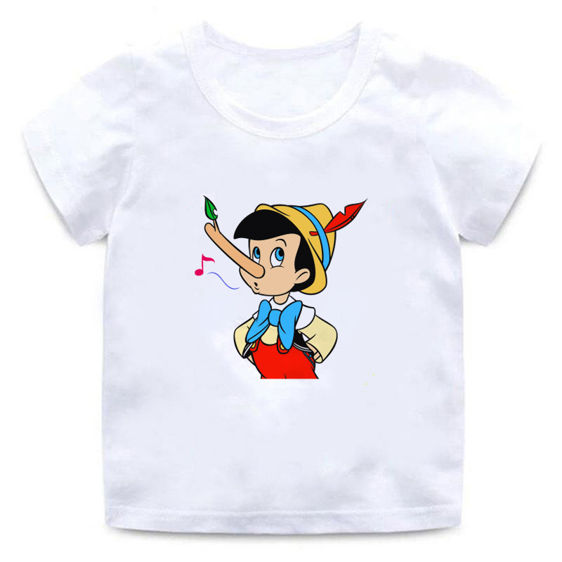 2020夏季新品儿童短袖 木偶奇遇记 pinocchio 匹诺曹 卡哇伊白t恤