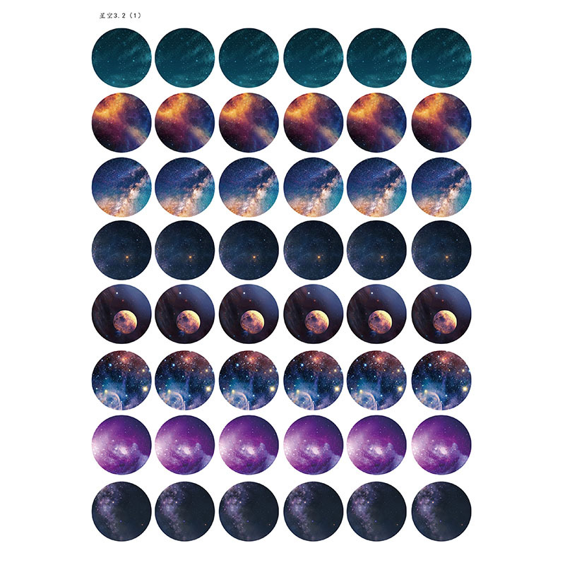 棒棒糖糖纸糯米纸3.2cm水晶星空棒棒糖蛋糕图diy图纸照片代打印