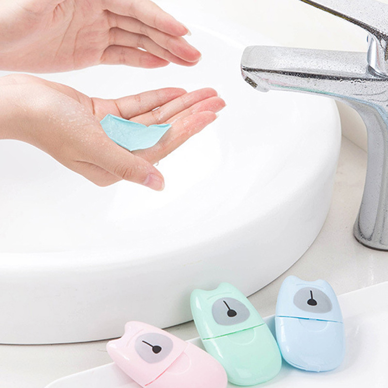 批发旅行便携香皂纸 创意洗手小肥皂 登山香皂片洗漱清洁洗护用品