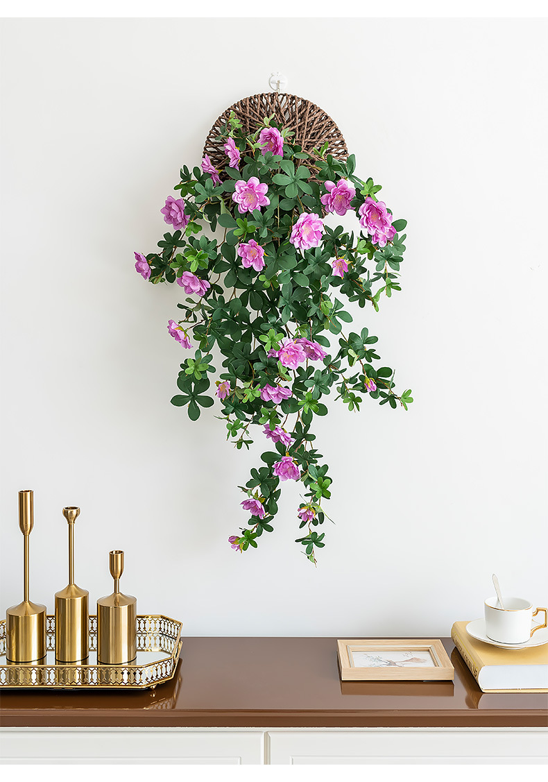 壁挂十里香假花绿植客厅藤蔓花装饰仿真植物盆栽花束藤条墙面吊兰