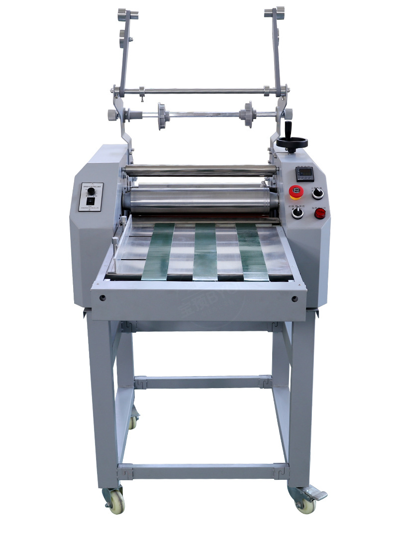 390覆膜机热裱机热覆膜机单面防卷曲钢辊结构印后设备过膜机