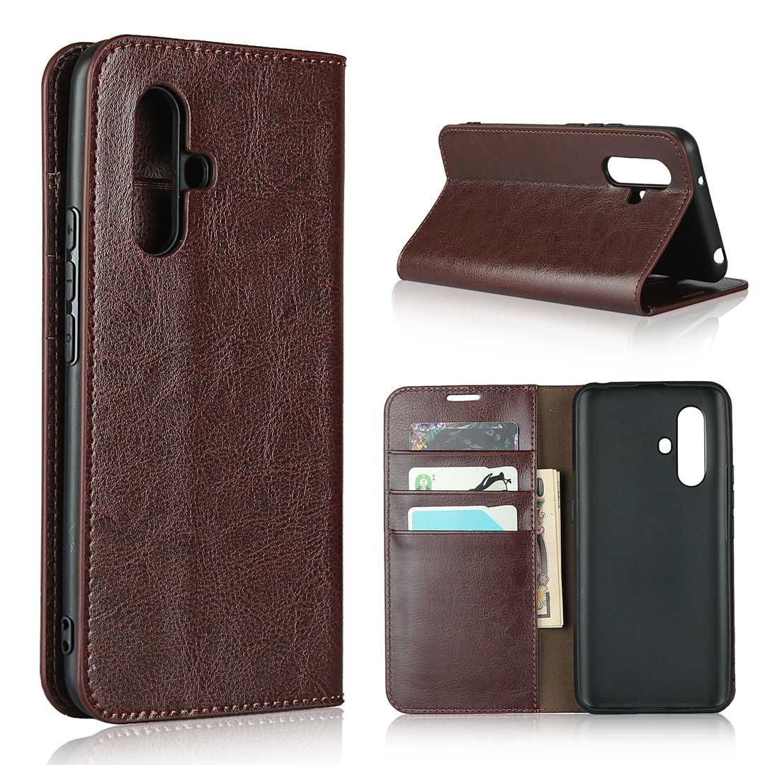 vivo x3疯马纹真皮钱包手机皮套