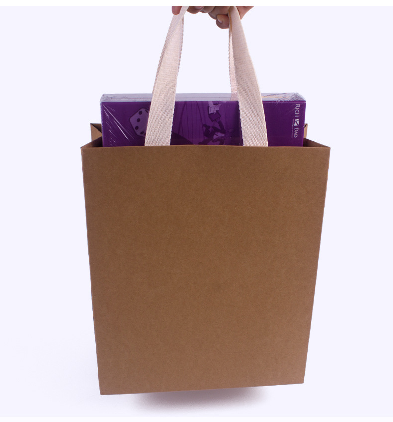 牛皮纸袋外贸手提袋现货定制外卖打包礼品服装店袋子定做印刷logo