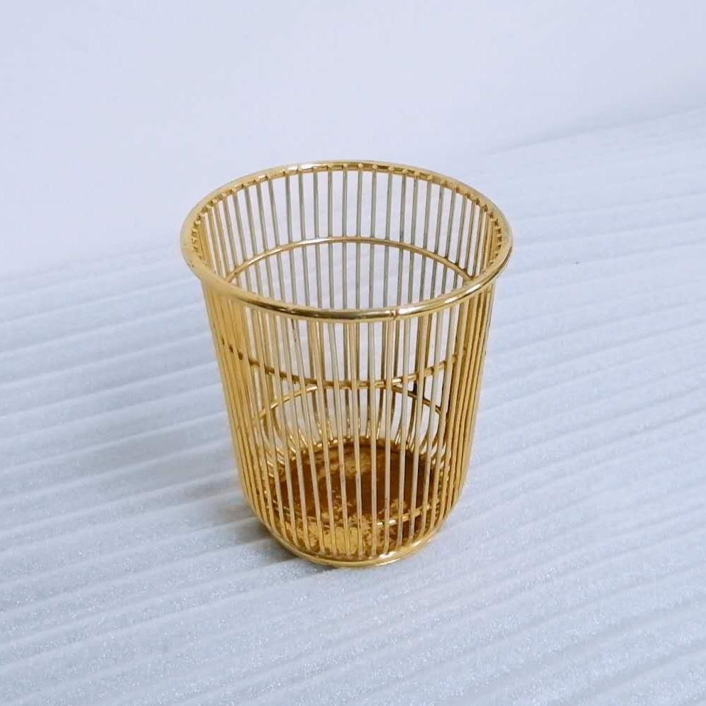 五金定制加工生产厂家铁钢丝折弯成形焊接电镀加工铁艺工艺品笔篓