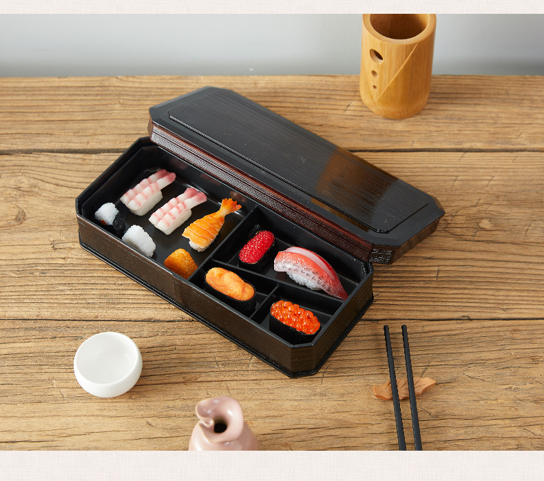 日式塑料便当盒餐盒 便当寿司盒 鳗鱼盒分格防串味鳗鱼盒厂家直销