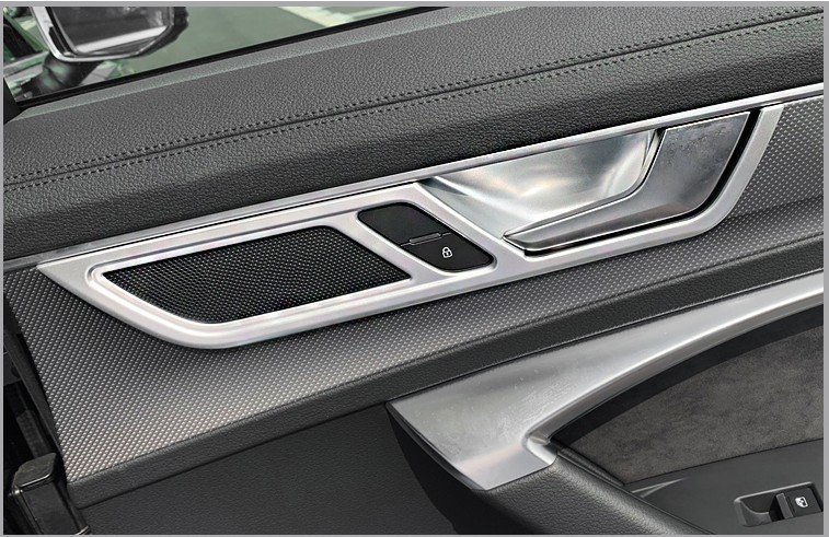 适用于 19新款奥迪a6l 内饰车门拉手贴 内门碗装饰条 门把手改装