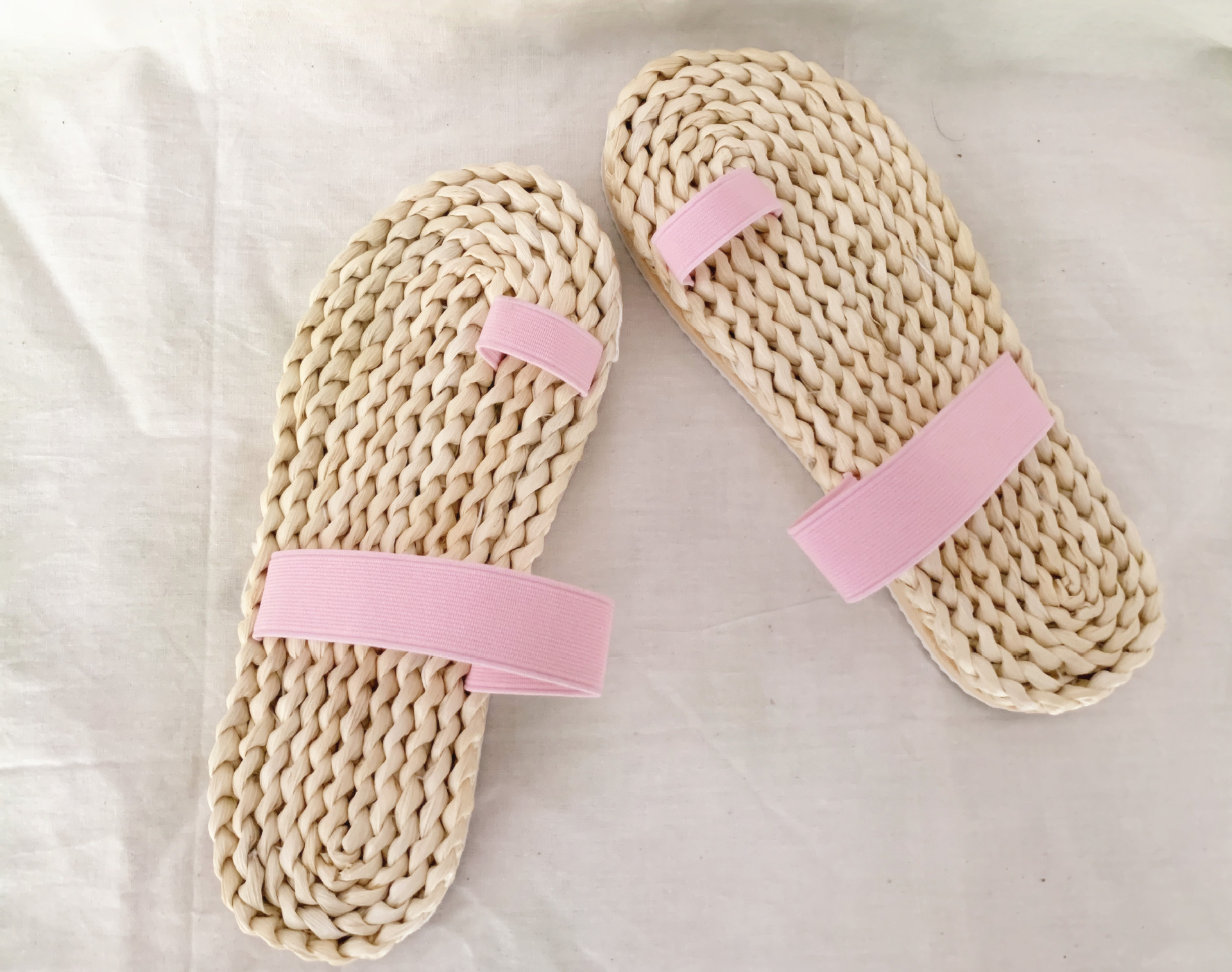 男士女士情侣日系韩系人字拖玉米皮编织草鞋休闲鞋居家鞋沙滩鞋