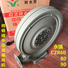 永强牌CZR纯铜线离心式中压低噪音吹风机 炉灶鼓风机250W370W550