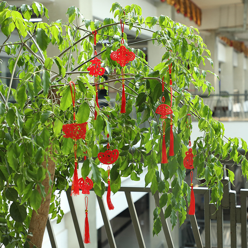 室内盆栽树上小挂件乔迁新居喜庆挂饰新年过节装饰布置用品批发