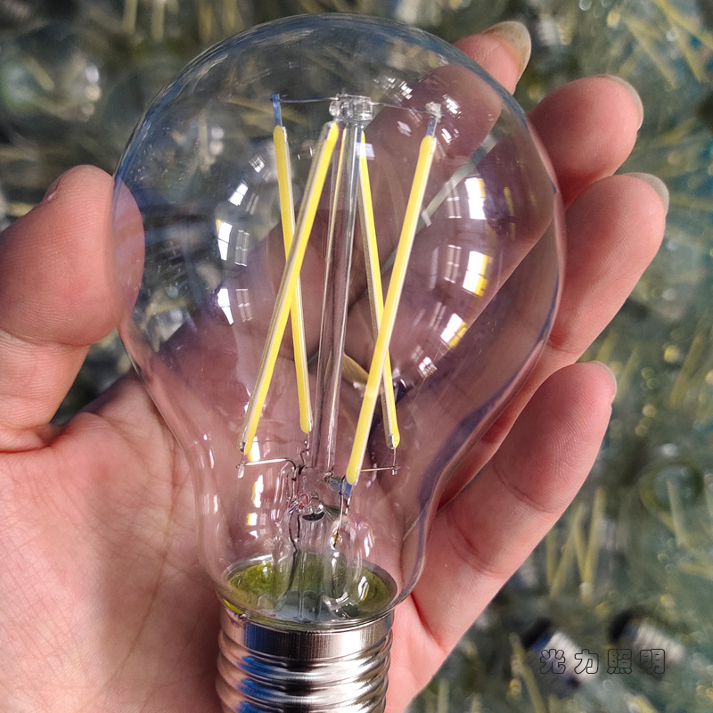 dc/ac12伏24v低压球泡led暖白光源a19/a60灯丝灯e27螺口节能灯泡