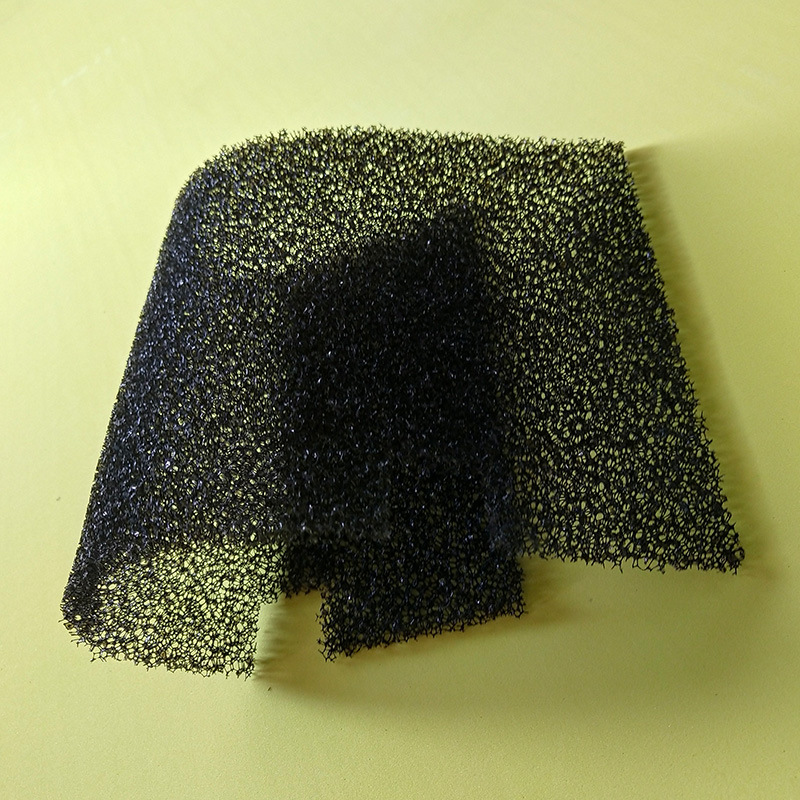 支持定制 聚氨酯爆破黑色网状海绵块房车空调扇防尘海绵芯片25ppi