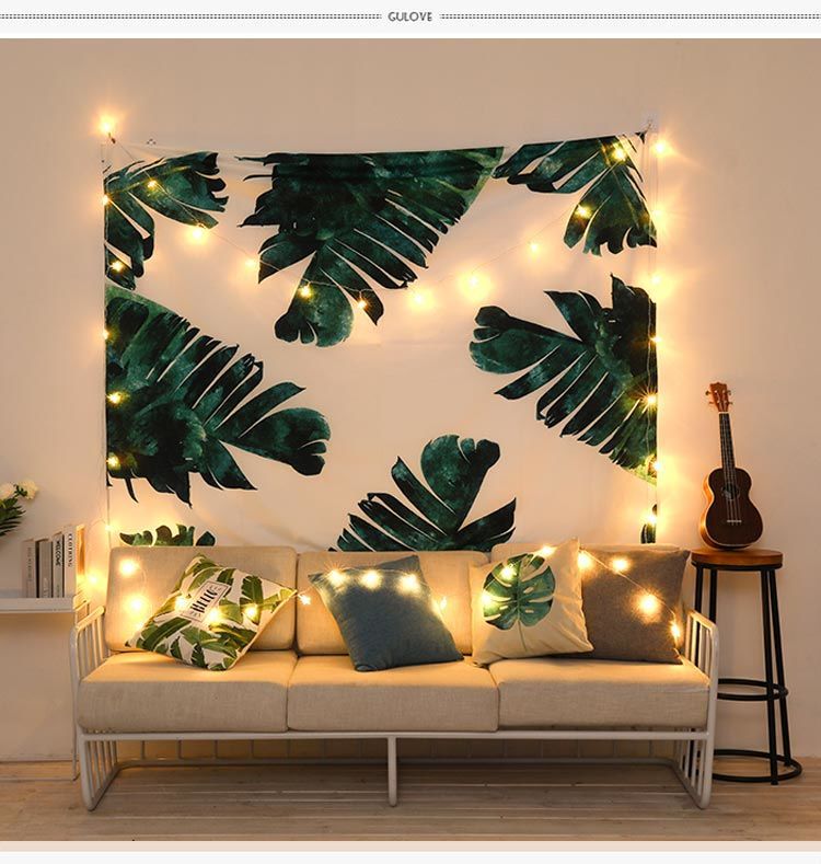 背景布ins风挂布墙面直播装饰布卧室跨境圣诞布艺挂画挂毯定制