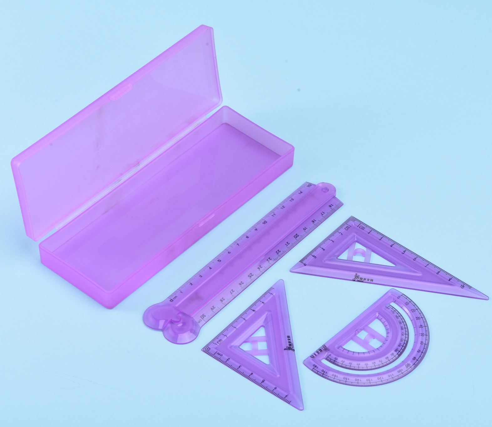 新款不伤人软尺小学生创意软尺尺子套装赠送文具盒