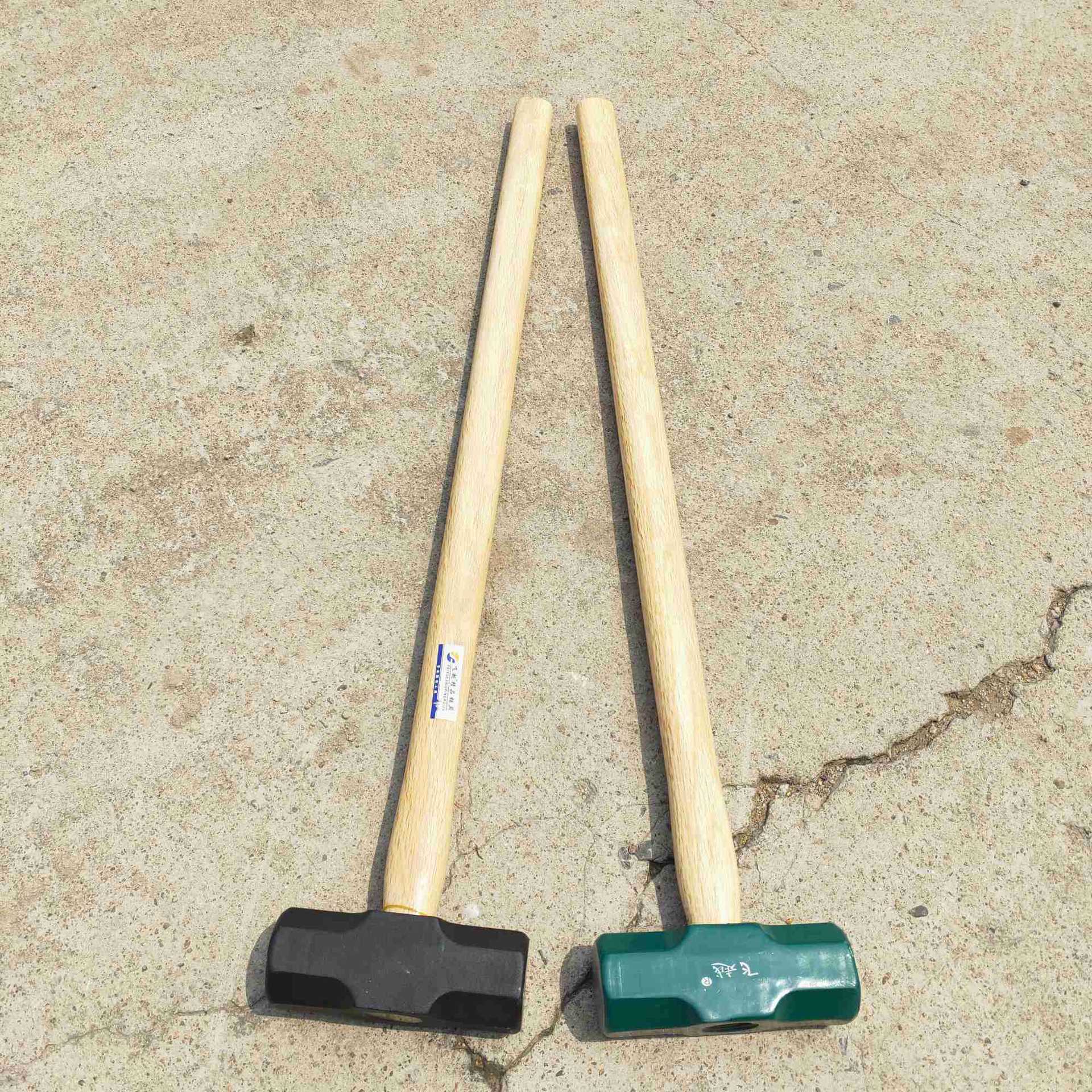 飞越牌高碳钢锻造八角锤8磅10lb 12木柄大锤敲击工具破拆砸墙榔头