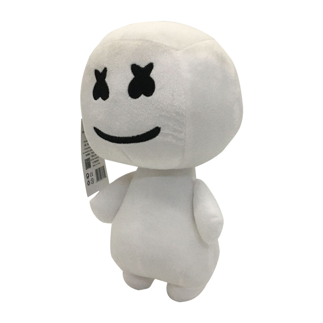 亚马逊新款棉花糖dj头套毛绒玩具marshmello面具公仔玩偶现货出售