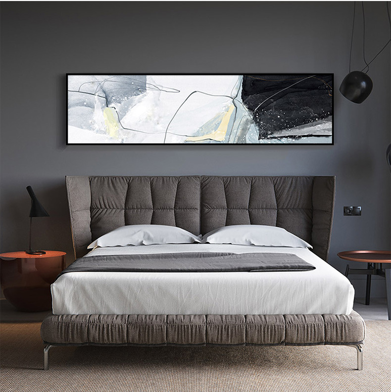 北欧卧室床头装饰画墙头床尾房间挂画温馨壁画简约现代主卧背景墙