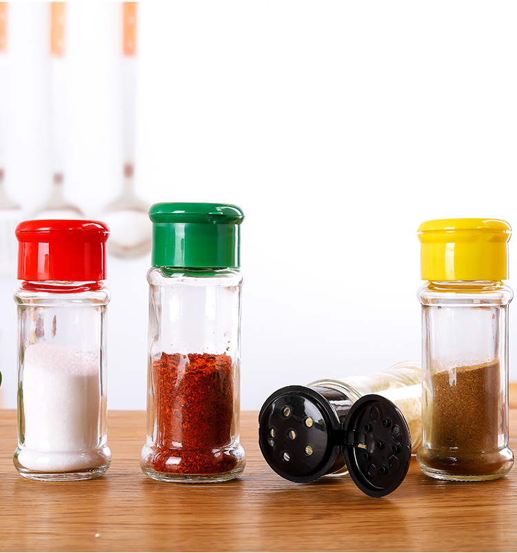 厨房收纳调味瓶套装椒盐瓶烧烤撒料瓶胡椒辣椒面调味罐调料盒家用