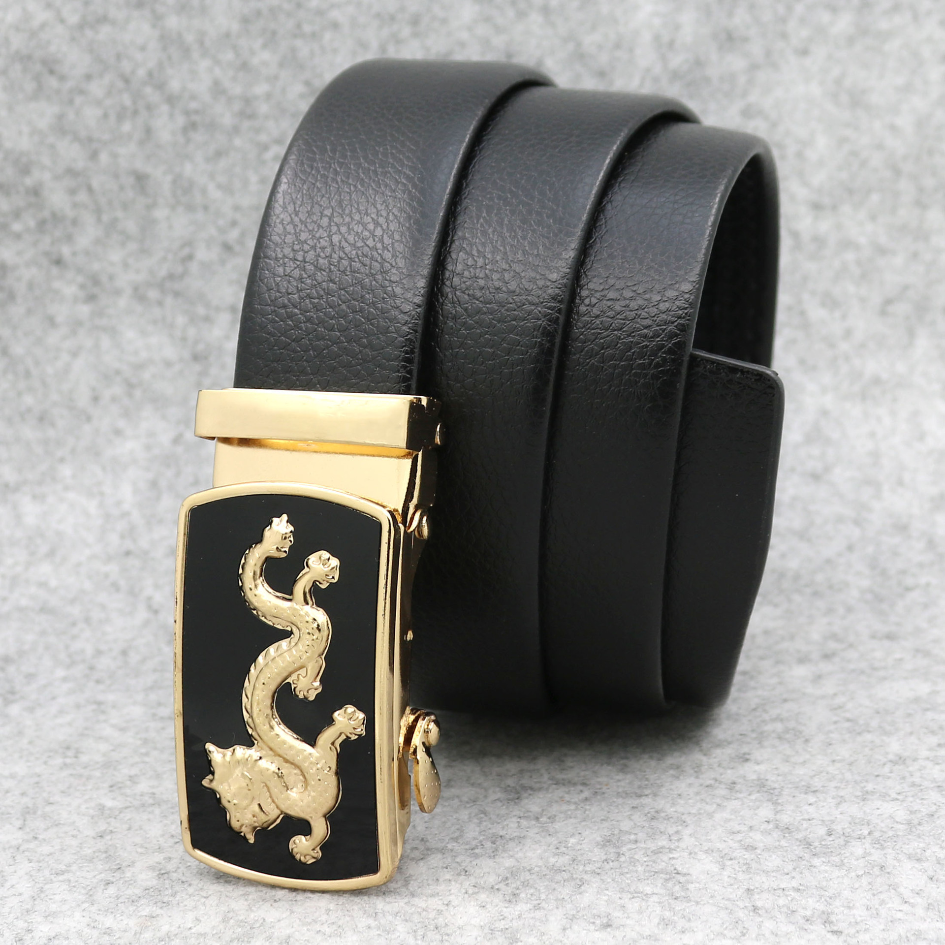 男士自动腰带 鹰马龙扣皮带 礼品腰带直播跨境裤带 厂家现货批发