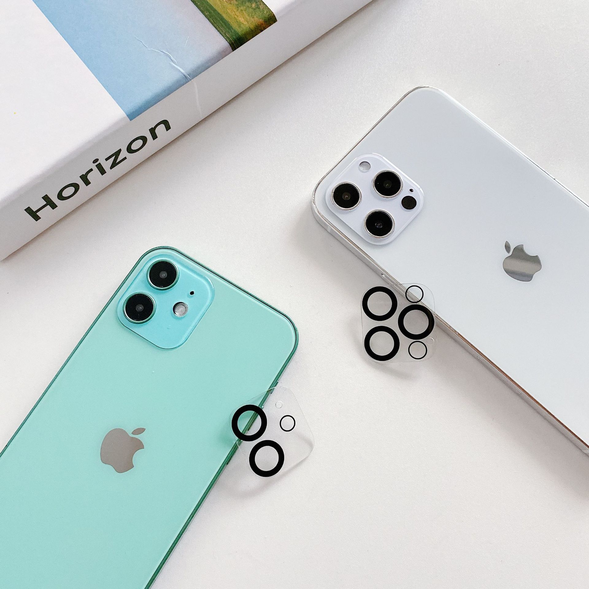 丝印镜头贴防刮防花透明镜头膜适用于苹果12/12promax手机镜头贴