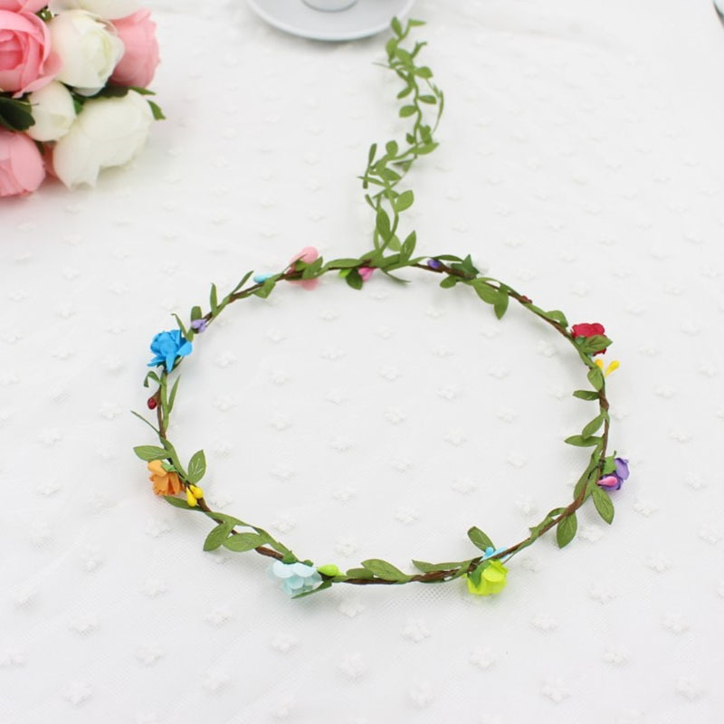 韩版简约款纸花环头饰景点拍照写真头环发饰儿童节目表演妆扮配饰