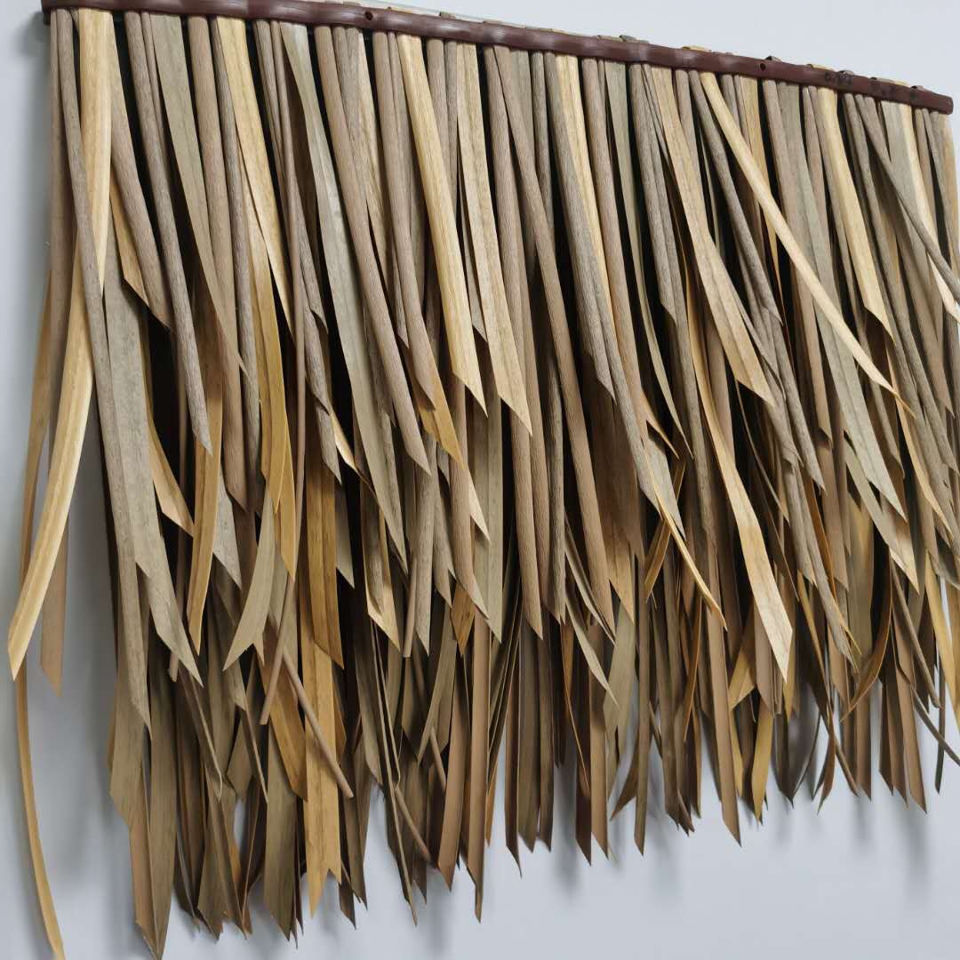 东莞厂家来样定制阻燃稻草仿真茅草 pe茅草 茅草屋顶 塑料茅草瓦