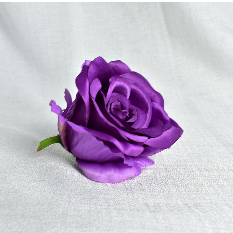 贵妃玫瑰花头 仿真玫瑰花朵 婚礼撒花 服装装饰 花环绢花厂家批发