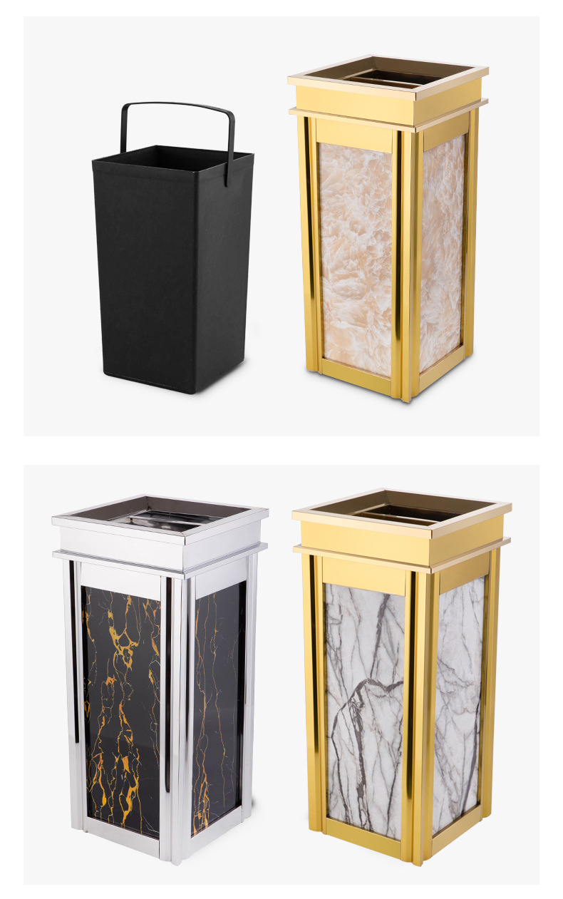 酒店大堂垃圾桶立式不锈钢垃圾桶电梯口烟灰桶走廊烟灰缸桶果皮箱