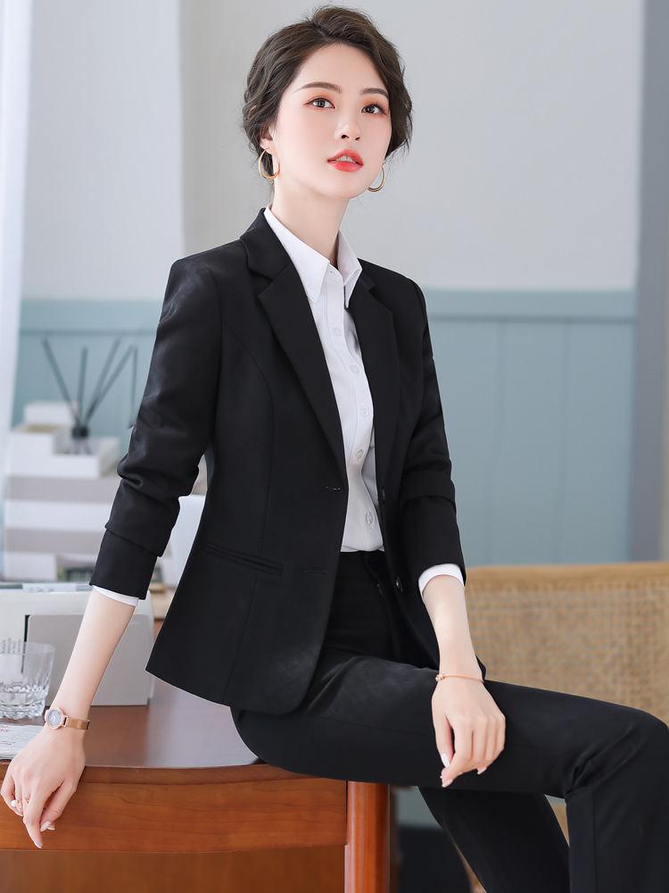 新款春秋职业装正装女套装时尚工装女珠宝面试西装ol工作服女套裤