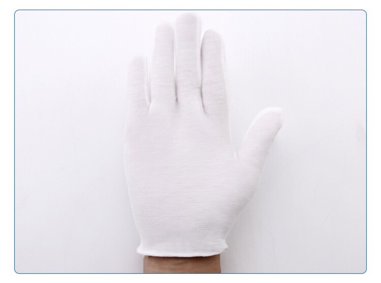 礼仪白色棉手套防护手套汗布作业手套文玩珠宝算盘专业手套