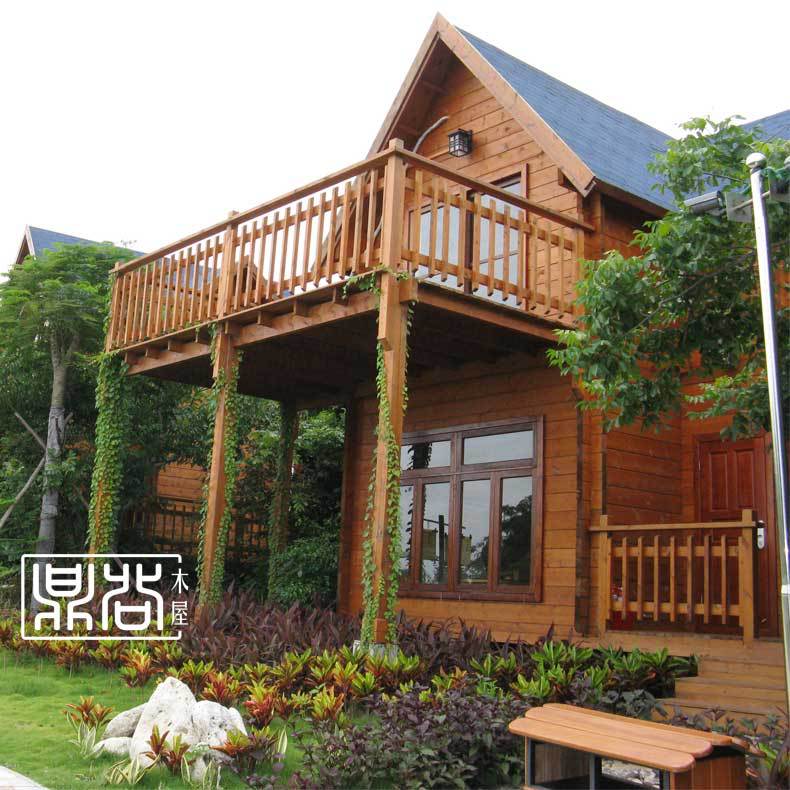广东木屋厂家直销中式风格防腐松木木屋现代简约木屋休闲度假别墅