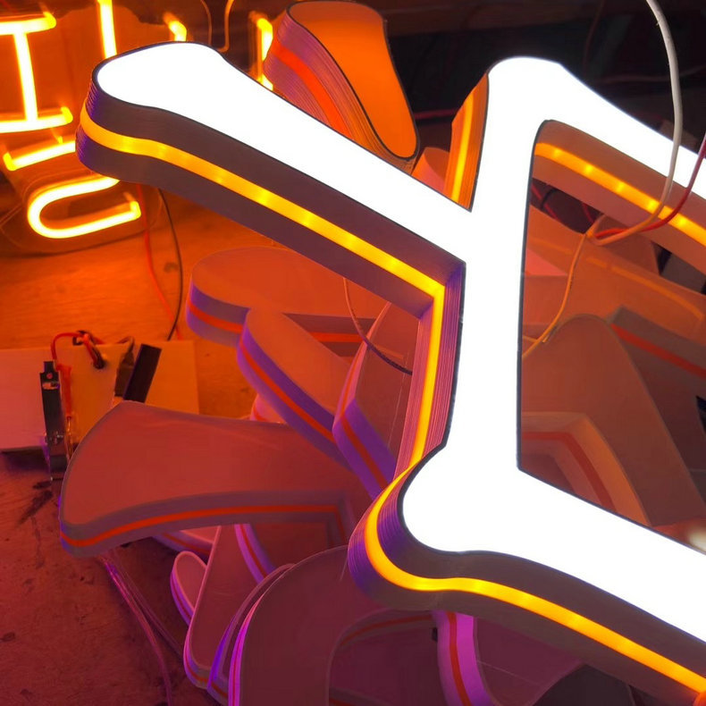 定做3d广告发光字 精品亚克力迷你字 ed灯带吸塑灯箱发光字