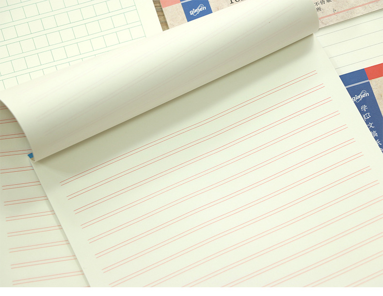 gimen巨门文具信纸稿纸作文纸学生考试田字格方格英语英文信签纸