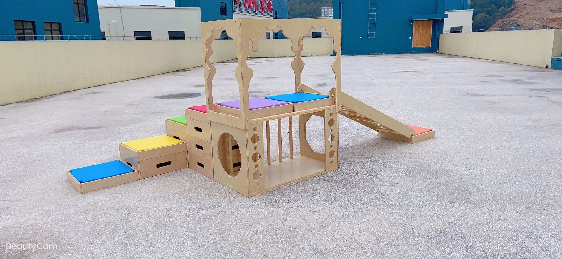 金宝贝软体教玩具儿童滑梯大型游乐设备木制教玩具室内滑梯组合