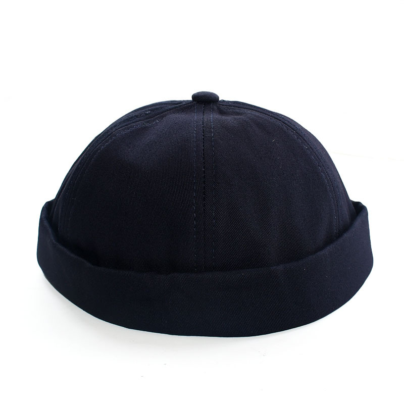 Four Seasons Basic Style Hooligans Skullcap Break Spring and Summer Japanese Solid Color No Eaves Yupi Landlord Hat Leisure Hipster