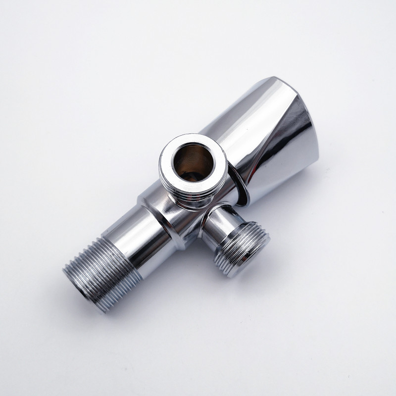 304不锈钢三通角阀一进二出阀门一分二带双开关双出水马桶分水器0